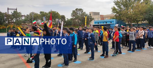 آیین محکومیت رژیم غاصب اسرائیل و حمایت از جبهه مقاومت حزب الله در مدرسه مبین شیروان