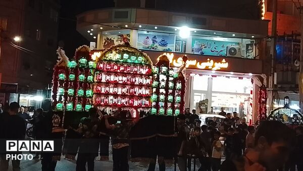 مراسم عزاداری حضرت رقیه(س) در مقابل مسجد المهدی شهر فردوسیه