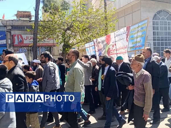 راهپیمایی باشکوه روز جهانی قدس در شهرستان خلیل‌آباد
