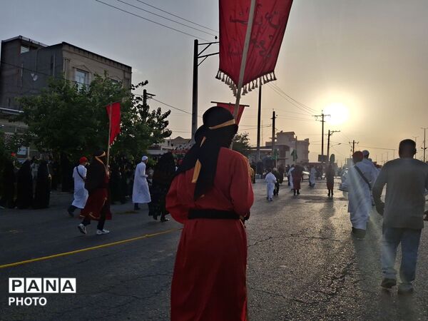 حرکت نمادین کاروان اسرای کربلا در شهر آوه