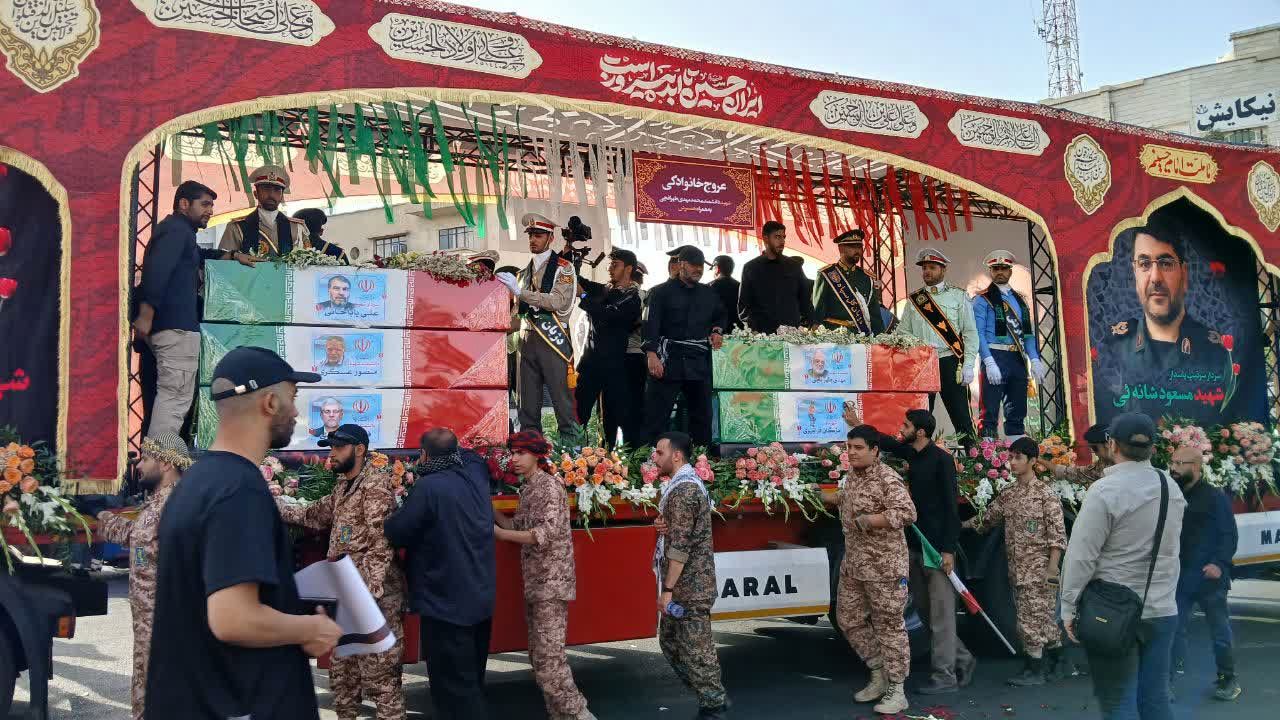 برافراشتن پرچم غیرت با بدرقه شهدای اقتدار