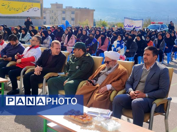 مراسم گرامیداشت هفته پدافند غیرعامل در دبیرستان عشایری شبانه‌روزی نسیبه