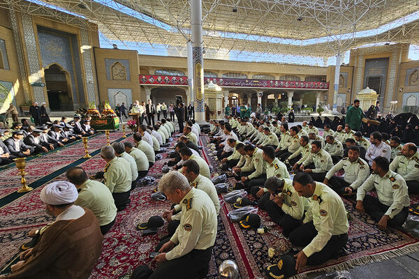 آیین گرامیداشت سالروز طوفان الاقصی با حضور کارکنان پلیس در قم