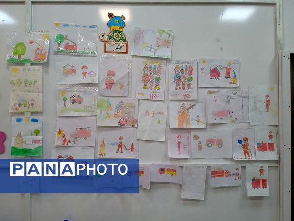 آتش و رنگ در کنار هم؛ جشن نقاشی دانش‌آموزان دبستان شهید میرشمسی 
