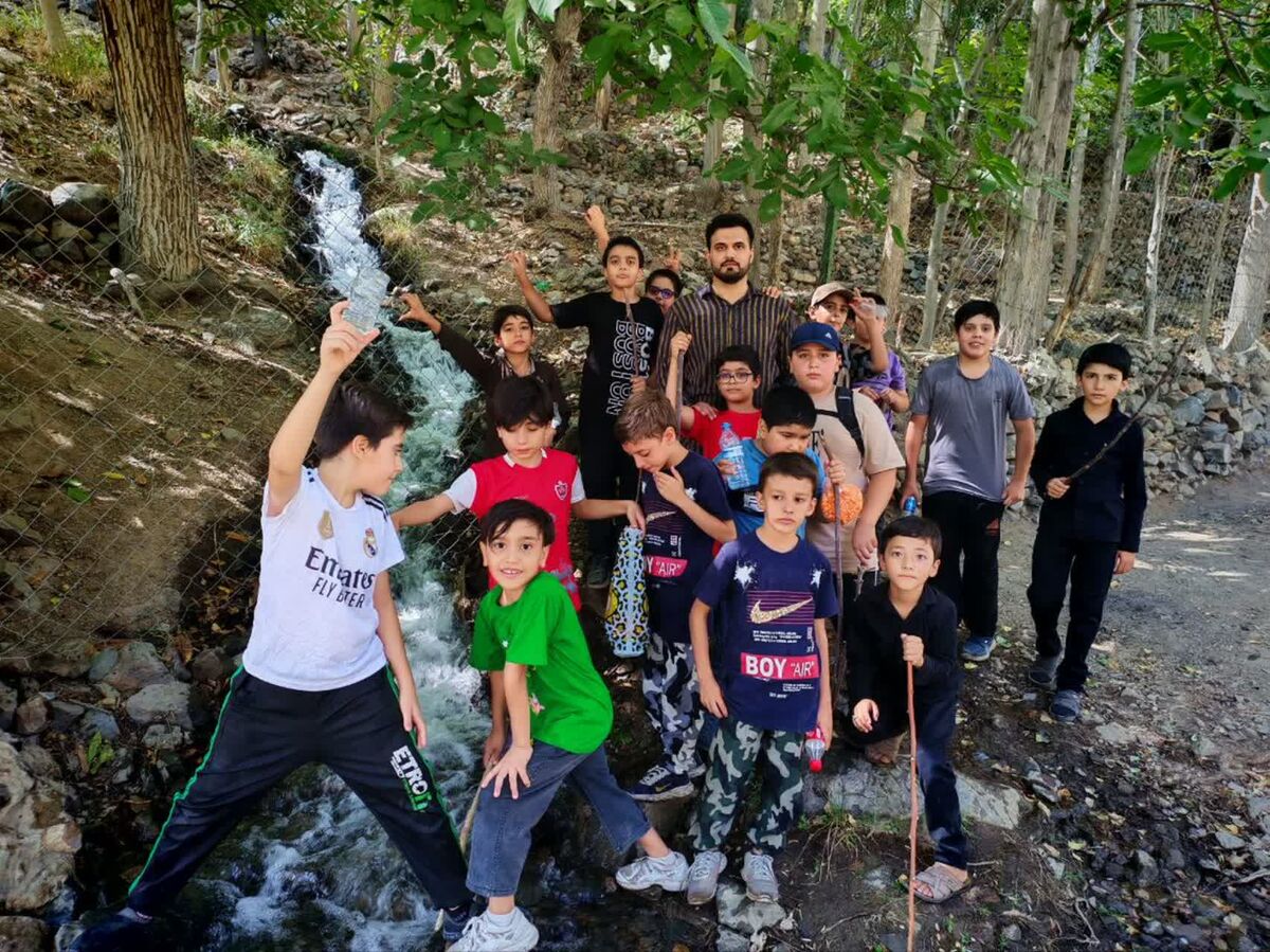 برگزاری اردوی فرهنگی تفریحی قرآن‌آموزان مسجد امام محمدباقر(ع) راوند در روستای مرق
