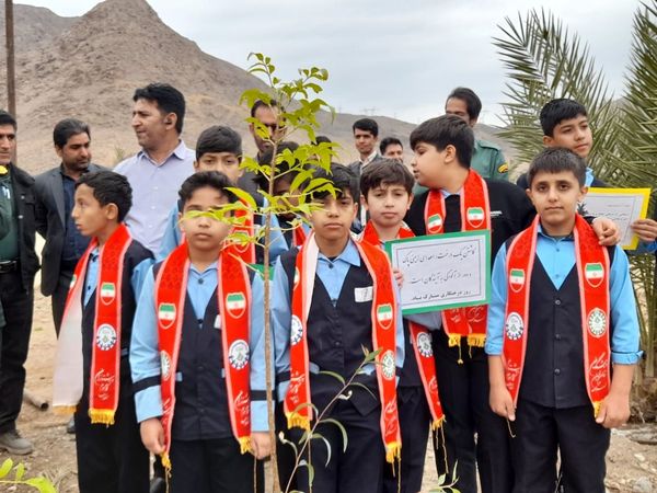 مراسم نمادین کاشت نهال در حاجی‌آباد 