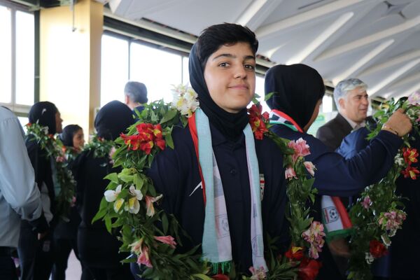 مراسم استقبال از تیم ملی فوتبال بانوان ایران در مشهد 