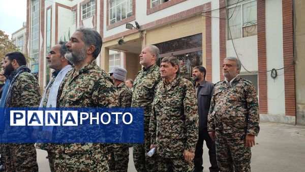 رزمایش گردان‌های بسیج فرهنگیان سپاه امام رضا (ع) در اداره‌کل آموزش و پرورش خراسان رضوی