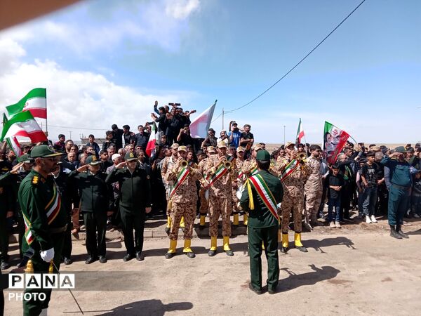 مراسم تشیع پیکر مطهر شهید علی اکبر خوافی در میان‌جلگه روستای سالاری 