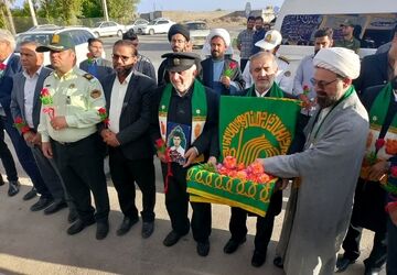 حضور خادمین حرم مطهر رضوی در گلزار شهدای شهرستان مروست