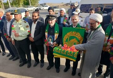 حضور خادمین حرم مطهر رضوی در گلزار شهدای شهرستان مروست