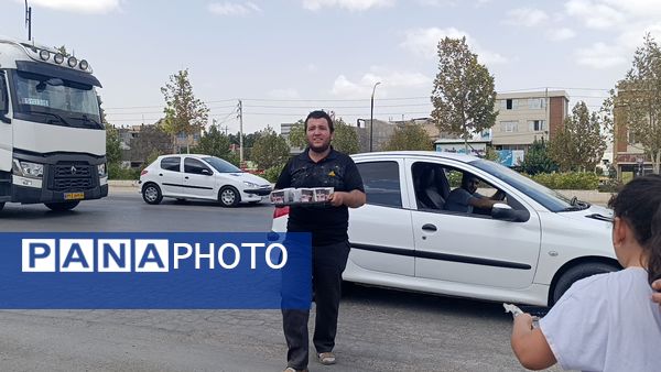 برپایی موکب توسط دانش‌آموزان در آشخانه