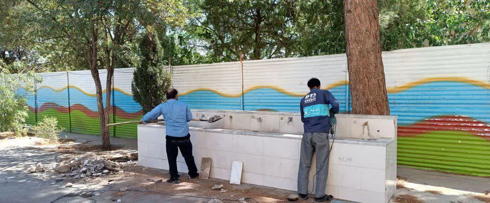 آماده سازی دبیرستان میثاق برای اول مهر