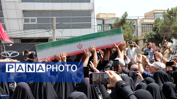 وداع با پیکر شهدای حمله رژیم صهیونیستی در کرج