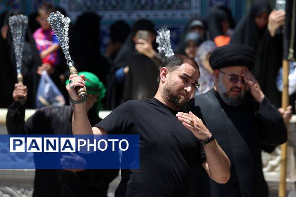 عرض تسلیت دسته‌های عزاداری سالروز شهادت امام باقر(ع) به کریمه اهل بیت