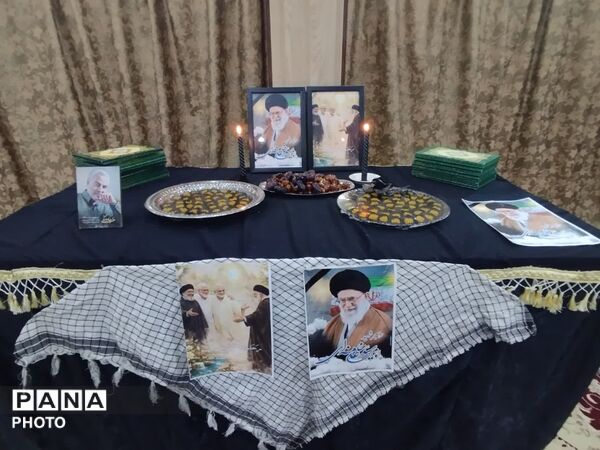 مراسم عزاداری شهادت رهبر معظم انقلاب در روستای مهدی آباد خلیل آباد