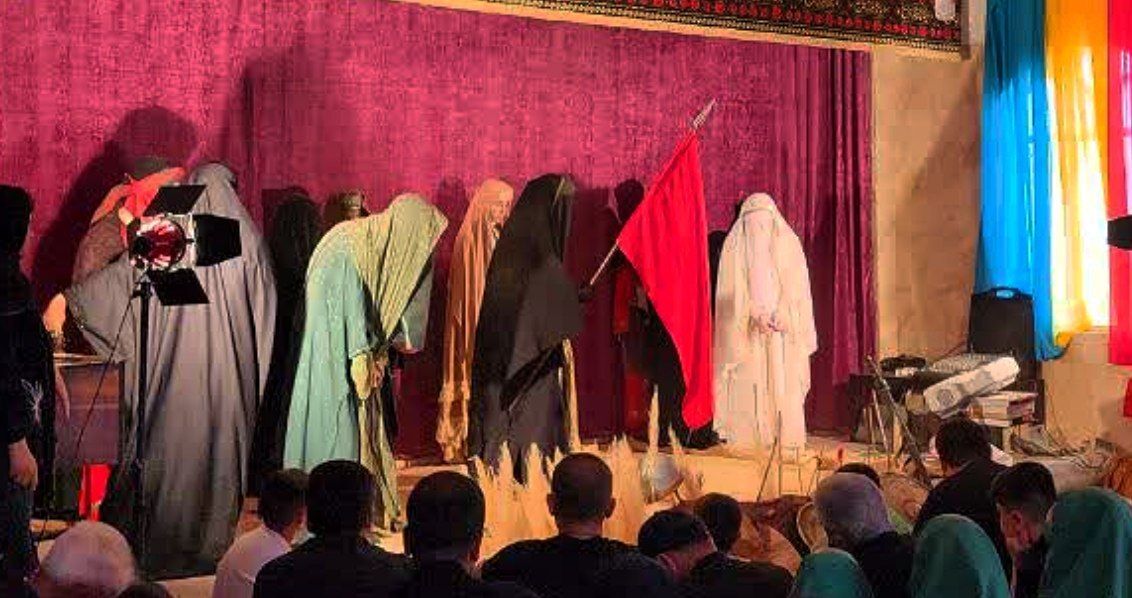 مراسم دختران زینبی در مسجد امام موسی کاظم (ع) اسلامشهر