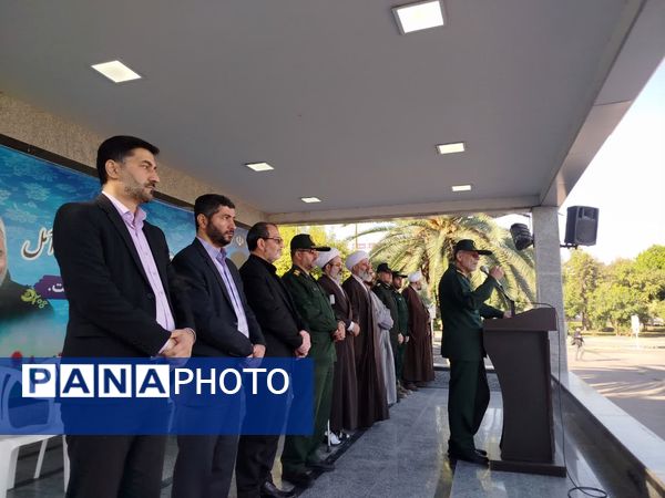 برگزاری صبحگاه مشترک دانش‌آموزی شهرستان هزار سنگر آمل 