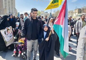 راهپیمایی روز قدس با حضور مردم ولایت‌مدار مشهدی