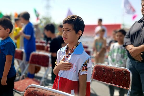 آیین افتتاحیه زمین چمن ورزشی در قالب طرح «شهید سردار سلیمانی» در شهرستان قدس