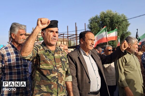 نمایش عظیم اقتدار جان‌فدایان ایران امام رضایی در باشت