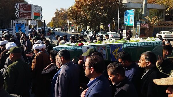 تشییع پیکر جانباز شهید علی فتح آبادی در نیشابور 