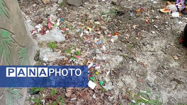 پاکسازی خیابان و کوچه‌های روستای یاسه چای توسط دانش‌آموزان مدرسه ۲۲ بهمن