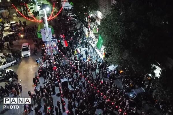 تجمع مردمی شهر صباشهر همزمان با مراسم شام غریبان  