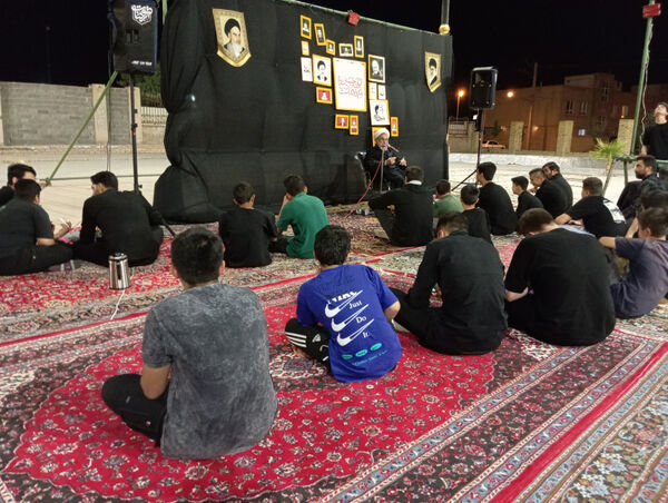 عزاداری هیات انصارالمهدی شهر جعفریه قم در یادمان شهدای گمنام 