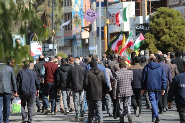راهپیمایی ۲۲ بهمن در شهرستان بم 