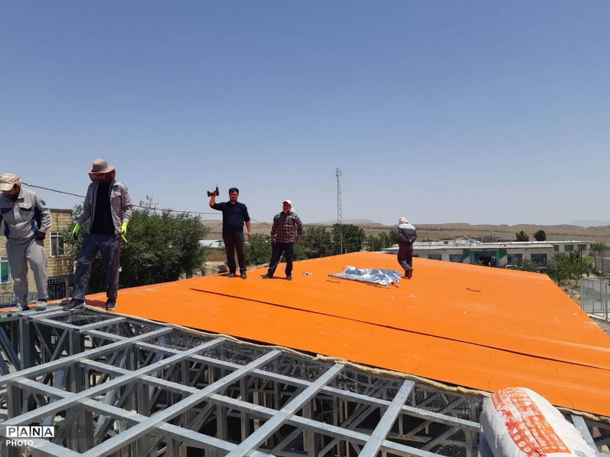 عملیات اجرایی آموزشگاه ۶ کلاسه «شهید دربندی» در روستای قلعه‌ نوِ کلات 