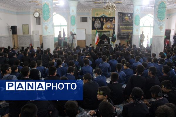 عزاداری دانش‌آموزان قم در آستان مقدس امامزاده سیدعلی(ع)