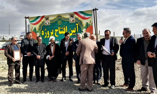 افتتاح پروژه سنگ‌چینی رودخانه فصلی شهر پالیز