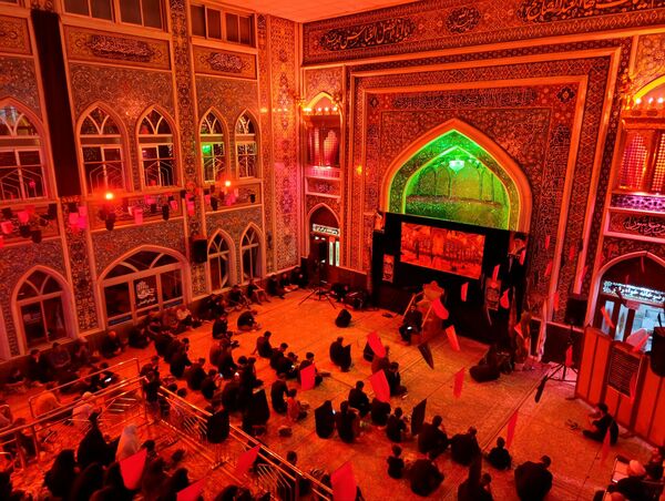 برگزاری مراسم شب ششم عزاداری امام حسین(ع) در تکیه ابوالفضلی نیشابور
