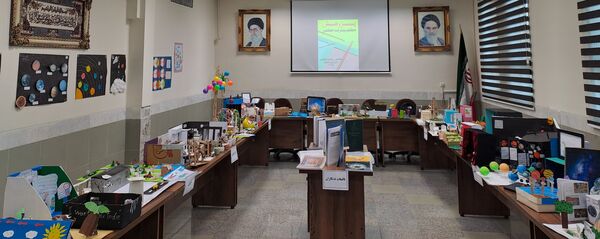 نمایشگاه دست‌سازه در دبیرستان ذبیح الله هوشیار