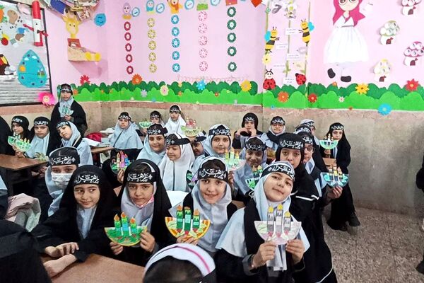 پیوند دل‌های دانش‌آموزان شهرقدس در سوگ حضرت زهرا(س)
