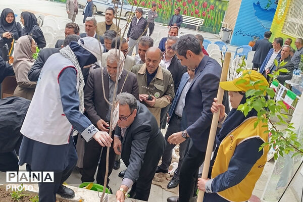 یاد شهدای دانش‌آموز مدرسه شجره طیبه میناب، پویش ملی کاشت نهال امید شهرستان بجنورد 