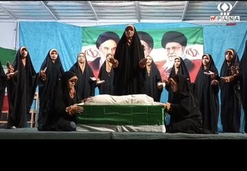 وداع و استقبال باشکوه مردم زابل از پیکر مطهر شهیده افسانه عقیلا