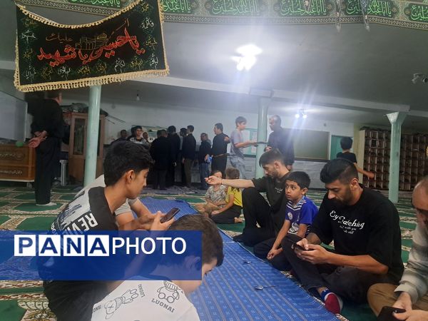 عزاداری شب‌های محرم در مسجد صاحب الزمان آشخانه 
