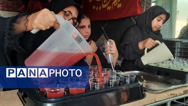 مشارکت نوجوانان عاشورایی در مراسم جاماندگان اربعین حسینی