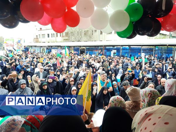 خروش ملت در روز قدس؛ حمایت بی‌وقفه از آرمان فلسطین