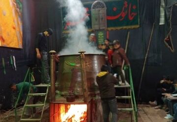  آیین سمنو پزان شهر وردنجان