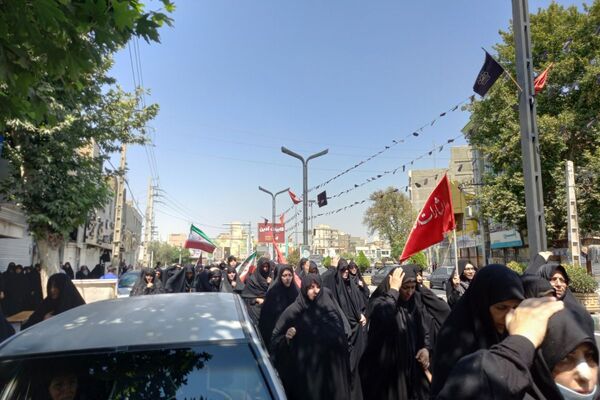 راهپیمایی جاماندگان اربعین با حضور پرشور مردم پیشوا