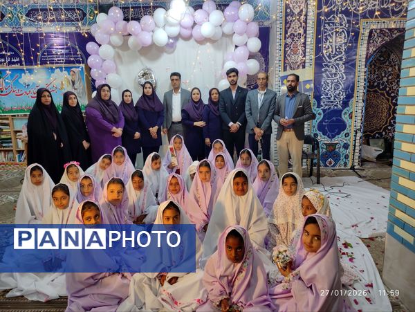 محفل انس قرآن به مناسبت نیمه شعبان و دهه فجر در مسجد جامع حاجی‌آباد 