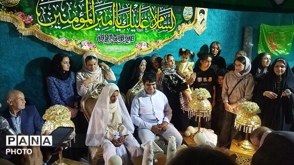مراسم عروسی دو جوان نیشابوری در مهمانی کیلومتری  عید غدیر خم 