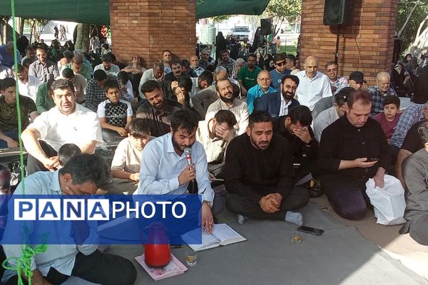  مراسم ختم دعای عرفه کنار مزار شهدای گمنام نسیم شهر 