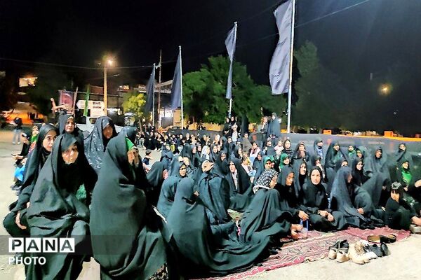 هیئت زنجیر زنی در هشتمین شب از ماه محرم الحرام در حسینیه شهدای شهر بار