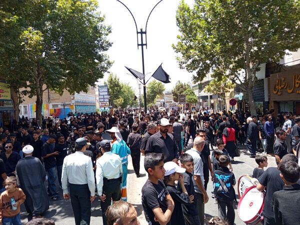 عزاداری هیأت های کاشمر در روز هفتم ماه محرم