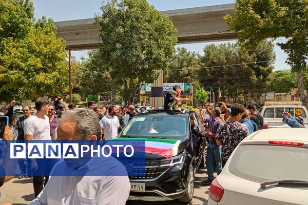 استقبال مردم کرمانشاه از آرین سلیمی قهرمان المپیک پاریس 