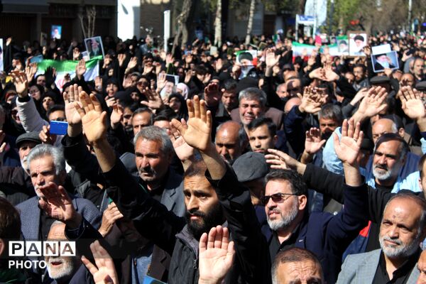 اجتماع خونخواهی رهبر شهید در نیشابور